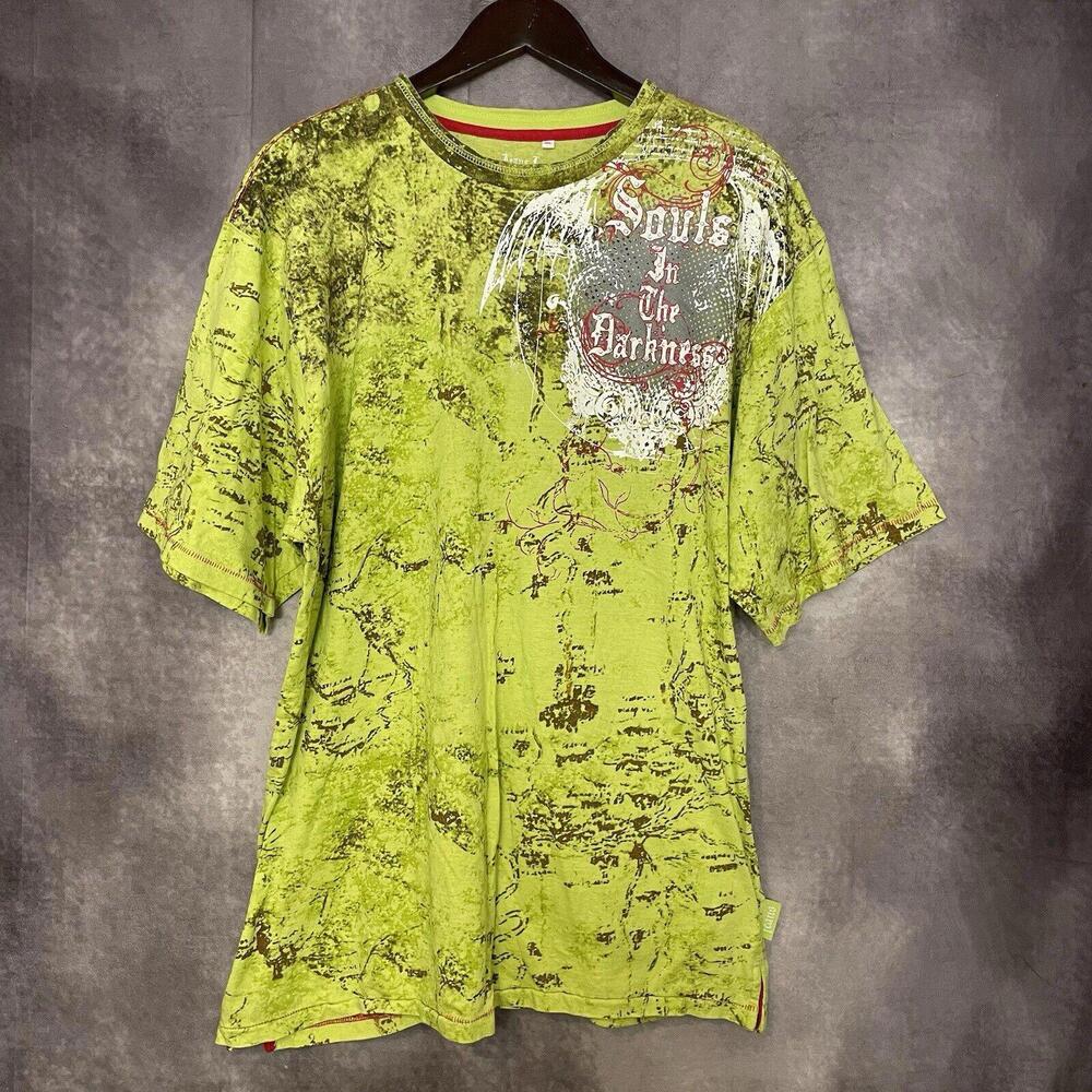 Vintage Pepe‎ Jeans Shirt Men's 3XL Y2k Baggy Grunge Rhinestone